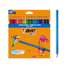 TROPICOLORS 24 CRAYONS COULEURS COLORIS ASSORTIS