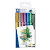 MÉTALLIC MARKER 6 MARQUEURS ASSORTIS + 1 FEUTRE PIGMENT LINER C2-9 OF