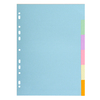INTERCALAIRES A4 CARTE FORTE 6 POSITIONS COLORIS PASTELS