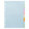 INTERCALAIRES A4 CARTE FORTE 8 POSITIONS COLORIS PASTELS