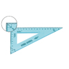 ÉQUERRE DOUBLE GRADUATION 21CM 60° - ANGLE DROIT 0