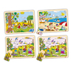 4 PUZZLES BOIS LES 4 SAISONS 15 PIECES