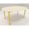 TABLE MATERNELLE OVALE 1200*900 T1 ROSE ANGLAIS - PLATEAU SERINGA - C