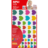 624 GOMMETTES CURS TAILLES ET COLORIS ASSORTIS