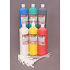 6 FLACONS GOUACHE AUX DOIGT 1000ML COLORIS ASSORTIS + 6 POMPES OFFERT