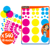 540 GOMMETTES CHROMATIQUES TRANSLUCIDES POUR APPRENDRE LES COULEURS
