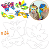 24 MASQUES CARTON AVEC ELASTIQUES FORMES ASSORTIES