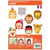 GABARITS MASQUES CIRQUE LOT DE 8 ASSORTIS