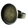 LOT DE 15 BAGUES CREUSES BRONZE FORMES CARRÉES, OVALES ET RONDES