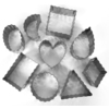 EMPORTE PIECES METAL INOX CONTOURS ONDULES LOT DE 9 ASSORTIS