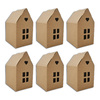 LOT DE 6 MAISONS CARTONNETTE KRAFT A DECORER