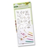 GOMMETTES DESIGN À COLORIER, NATURE  4 PLANCHES, MOTIFS ASSORTIS