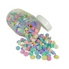 PERLES PLASTIQUE FLEURS 7X13MM PASTEL - BOCAL 450 PERLES