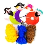 KIT DIY 12 POMPONS MOUSSAILLONS À FABRIQUER - PERSONNAGES EN CARTON E