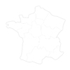 SET DE 2 CARTES DE FRANCE À DÉCORER,  GAMME BLANCHE CARTON
