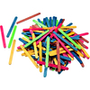 500 BÂTONNETS PLATS BOIS 114MM COLORIS ASSORTIS