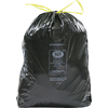 20 SACS PLASTIQUE 100L NOIR LIEN COULISSANT NF