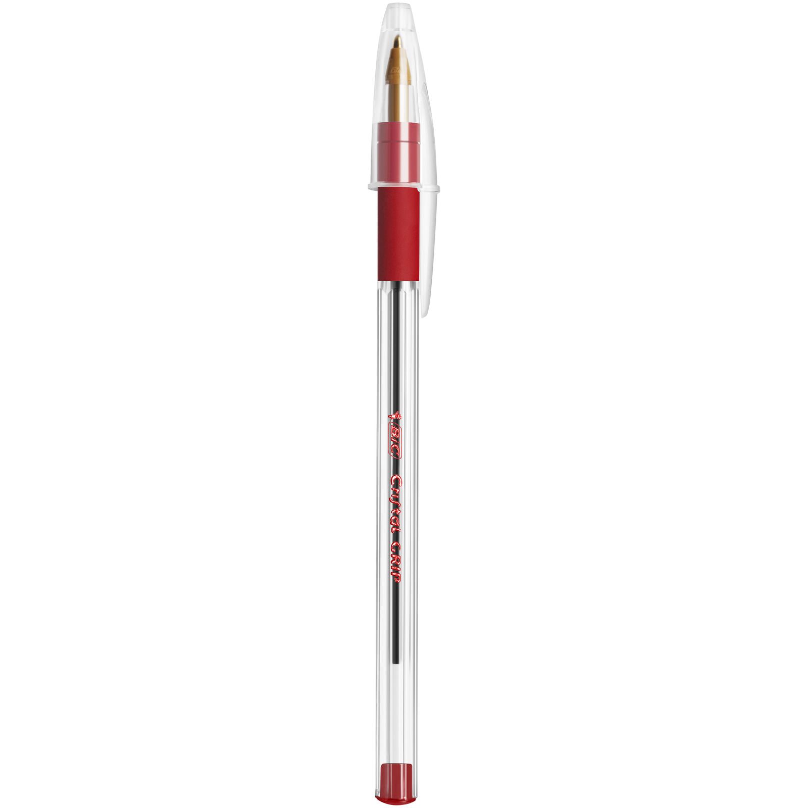 BIC CRISTAL GRIP BILLE MOYENNE ROUGE K111383 - Papeteries d'Arvor