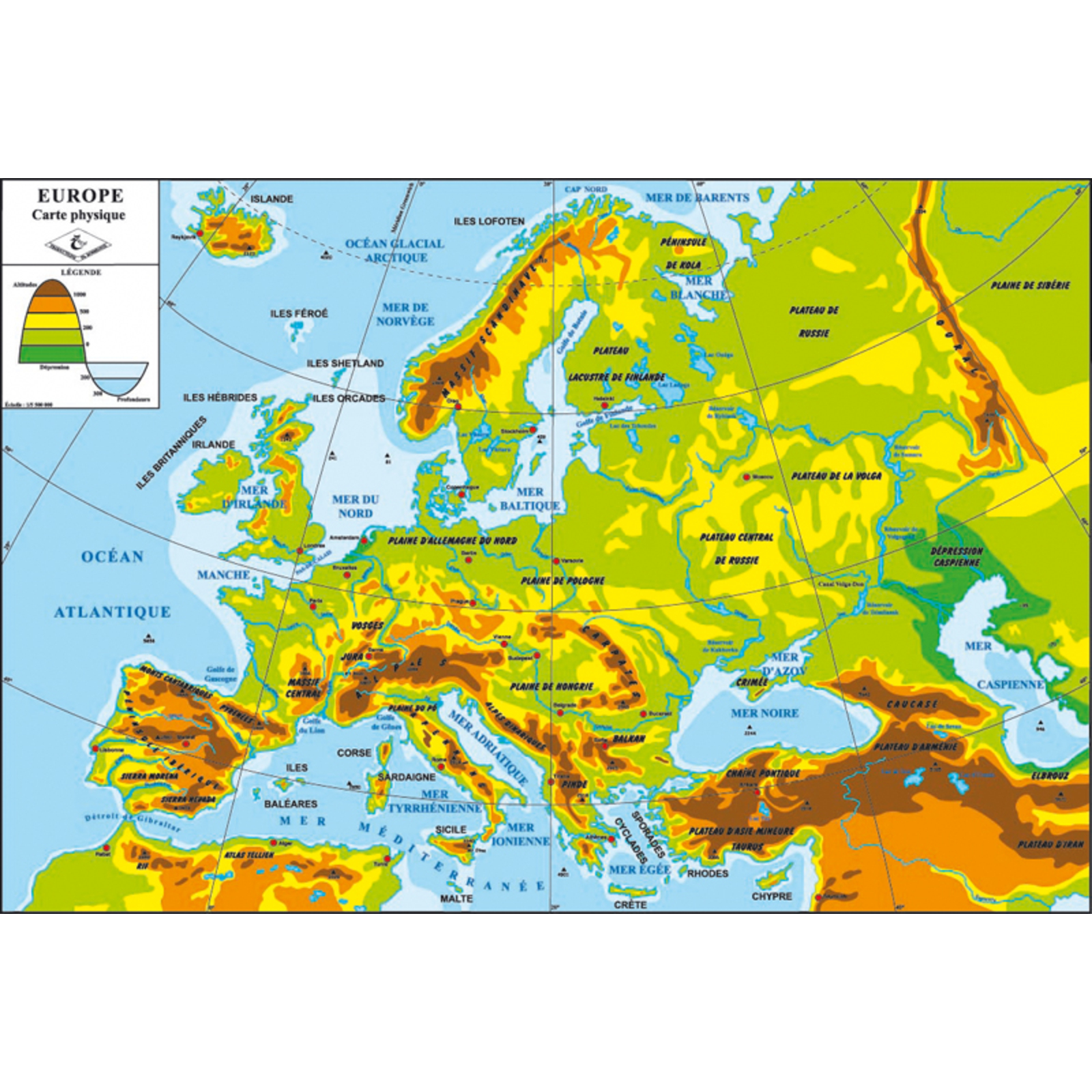 CARTE EUROPE RECTO VERSO K651119 - Papeteries d'Arvor