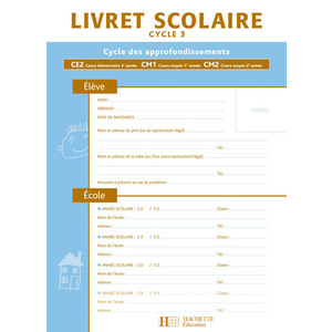 LIVRET SCOLAIRE HACHETTE CYCLE 3 - ED.2009