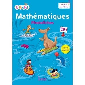 LITCHI MATHEMATIQUES CE1 - PHOTOFICHES + CD ROM - ED. 2016