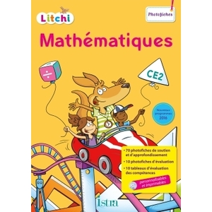 LITCHI MATHEMATIQUES CE2 - PHOTOFICHES + CD - ED. 2017