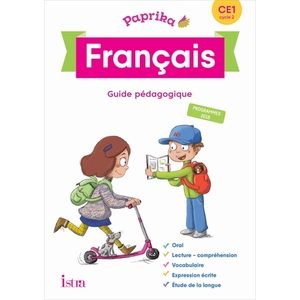 PAPRIKA FRANCAIS CE1 - EDITION FRANCE - GUIDE PEDAGOGIQUE + CD - ED.