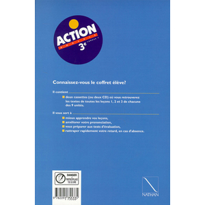 ACTION 3E LV1 - CAHIER D'ACTIVITES