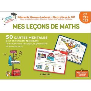 MES LECONS DE MATH CP, CE1, CE2 - 50 CARTES MENTALES POUR COMPRENDRE