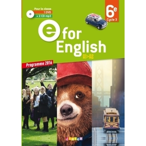 E FOR ENGLISH 6E - ANGLAIS ED.2016 - COFFRET CLASSE 2 - CD AUDIO + 1