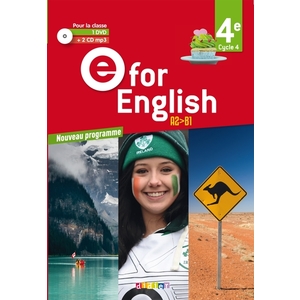 E FOR ENGLISH 4E - ANGLAIS ED. 2017  - COFFRET CLASSE 2 CD AUDIO + 1