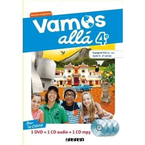 VAMOS ALLA 4E LV2 ESPAGNOL ED.2017 - COFFRET CLASSE 2 CD AUDIO + 1 DV