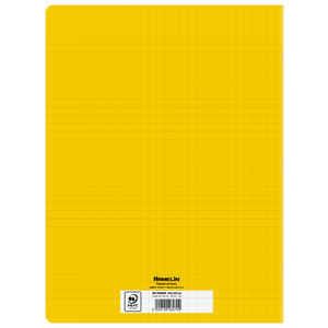 CAHIER POLYPRO JAUNE 24X32 96P GDS CARREAUX 70G