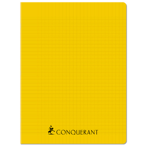 CAHIER POLYPRO JAUNE 24X32 96P GDS CARREAUX 70G