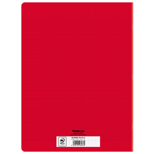 CAHIER POLYPRO ROUGE 24X32 96P GDS CARREAUX 70G