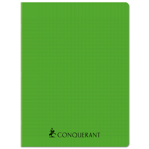 CAHIER POLYPRO VERT 24X32 96P GDS CARREAUX 70G