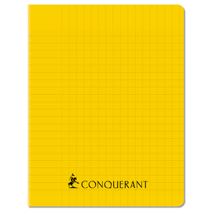 CAHIER POLYPRO JAUNE 17X22 96P GDS CARREAUX 70G