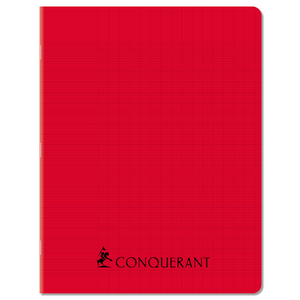 CAHIER POLYPRO ROUGE 17X22 96P GDS CARREAUX 70G