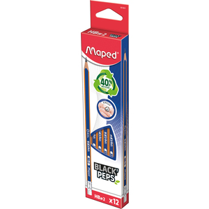 BLACK PEP'S RECYCLE HB 12 CRAYONS GRAPHITE