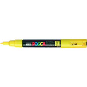 MARQUEUR UNI-POSCA POINTE CALIBRÉE ULTRA FINE JAUNE