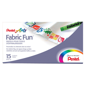 FABRIC FUN 15 PASTELS POUR TISSUS COLORIS ASSORTIS