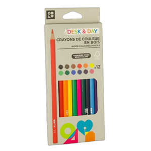 12 CRAYONS COULEURS ASSORTIS 1ER PRIX