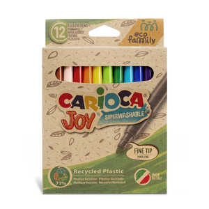 CARIOCA ECO 12 FEUTRES COLORIS ASSORTIS