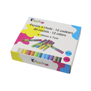 432 PASTELS A L'HUILE 10MMX7CM COLORIS ASSORTIS