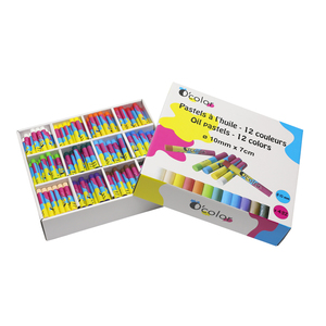 432 PASTELS A L'HUILE 10MMX7CM COLORIS ASSORTIS