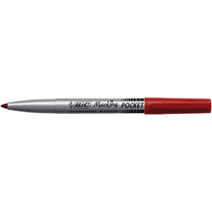 MARQUEUR PERMANENT BIC MARKING  POCKET 1445  POINTE 1MM ROUGE