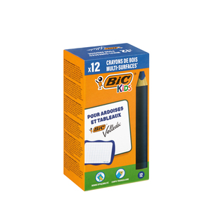 KIDS MULTI-SURFACES 12 CRAYONS 3EN1 COLORIS BLEUS