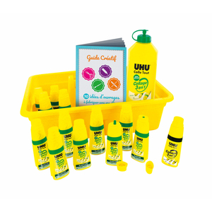 COLLE COLLAGE 3EN1 CLASSPACK 12 FLACONS + 1 BIDON 1KG + 1 FLACON + 1