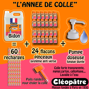 CLÉOPATRE COLLE TRANSPARENTE SCHOOLPACK 1 AN DE COLLAGE POUR LA CLASS