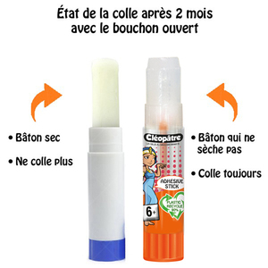 BÂTON COLLE TRANSPARENTE 8G CLEOPATRE